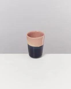 Bica Espressobecher rosa sand dunkelblau
