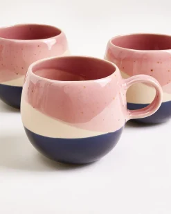 Bica Tasse groß rosa sand dunkelblau