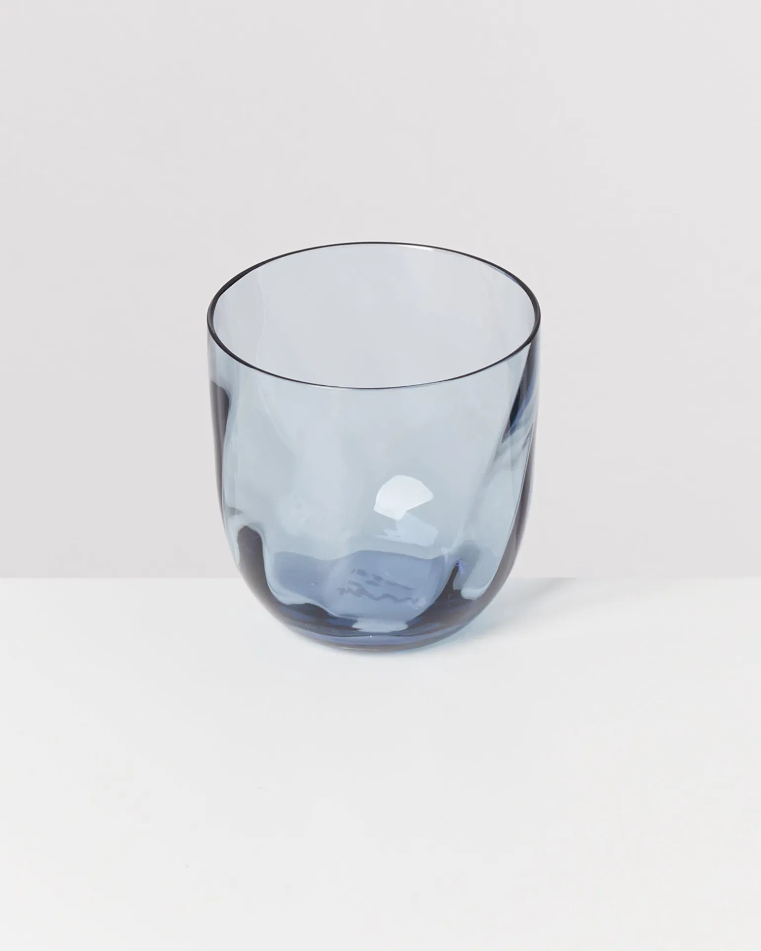 Calma Glas klein swirl blau