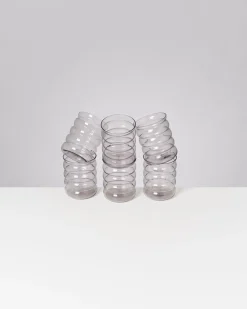 Joia Glas groß bubble grau 6er-Set
