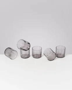 Joia Glas klein flower grau