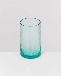 Leiria Glas klein riffled grün 4er-Set