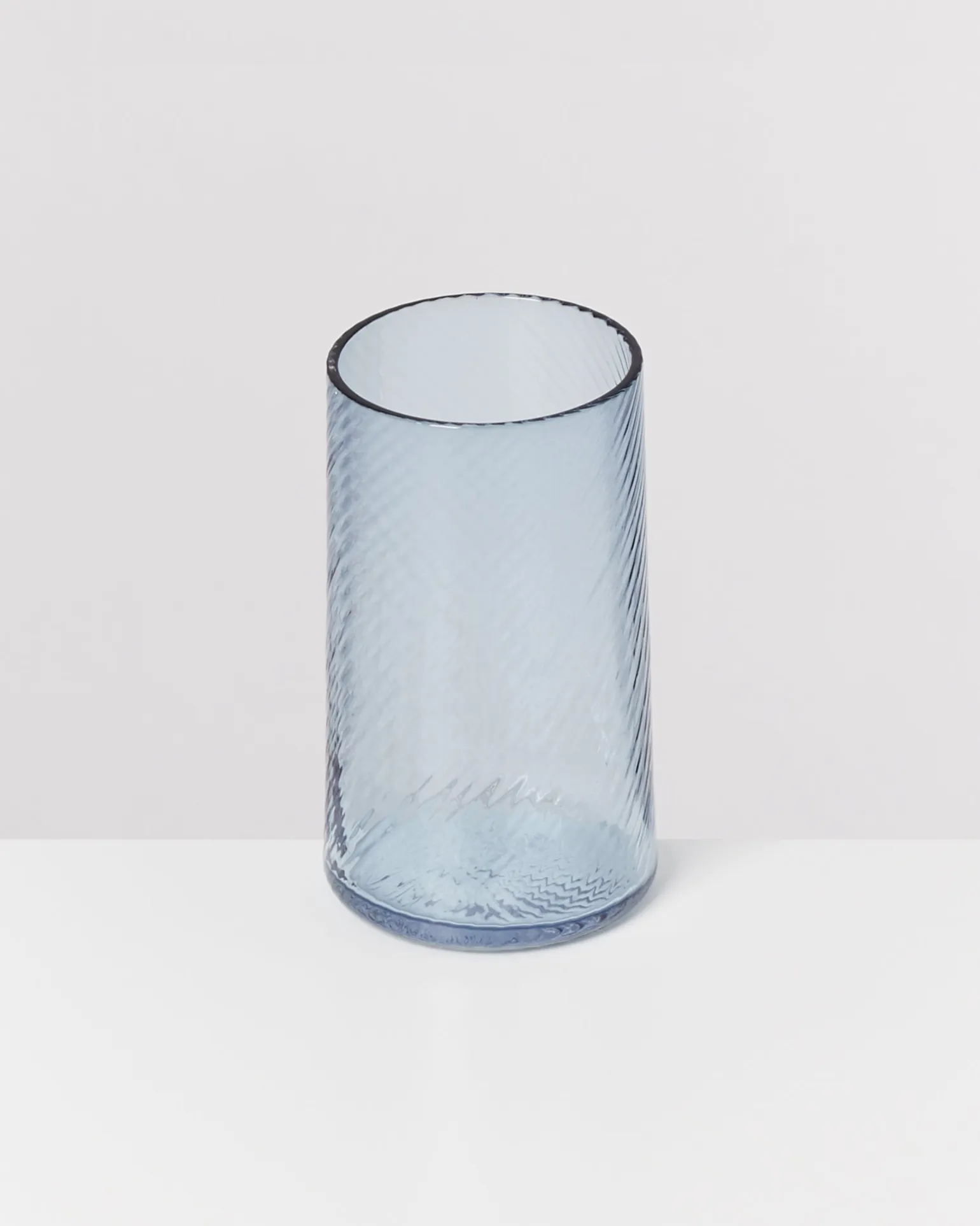 Leiria Glas klein riffled blau