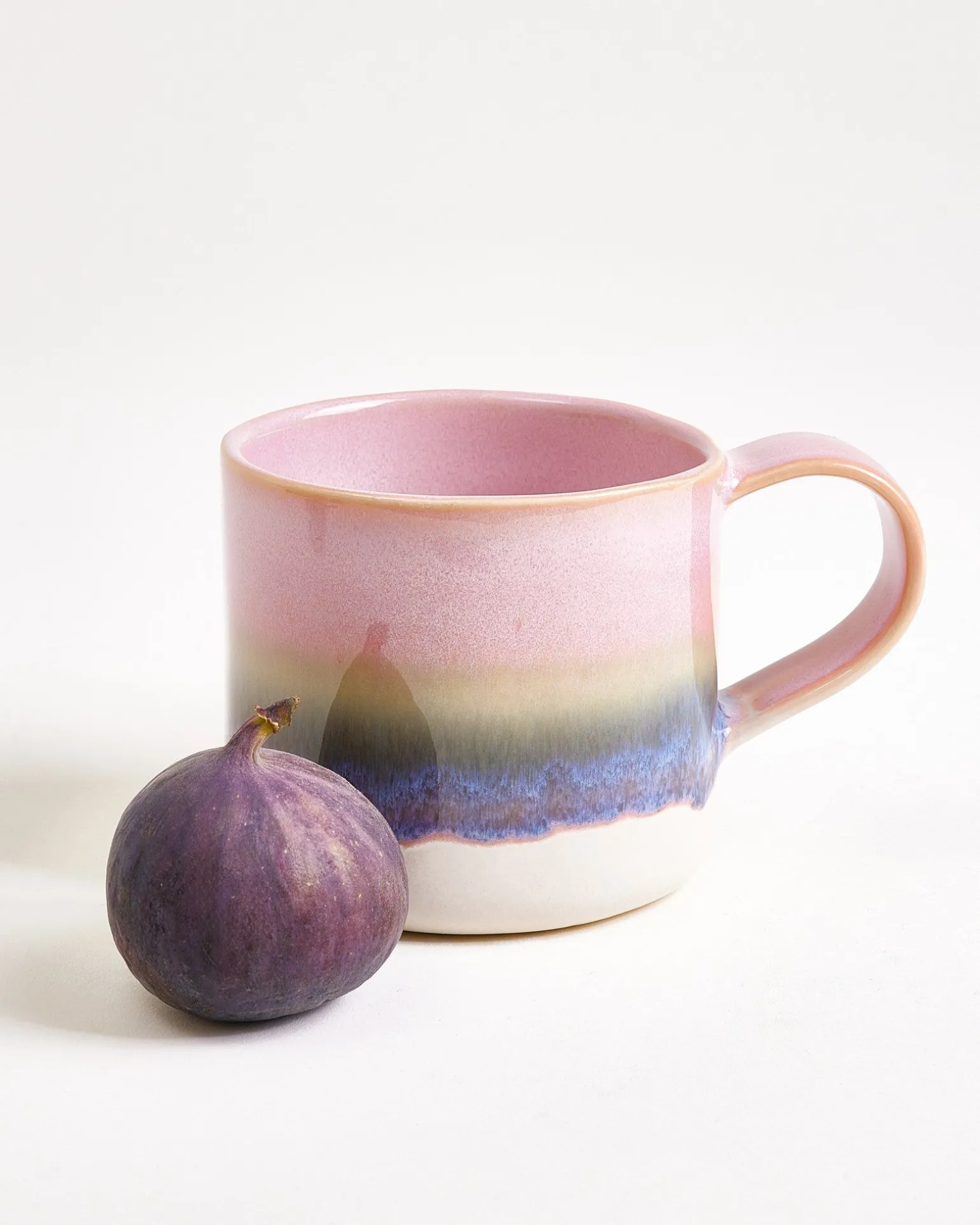 Nódoa Tasse groß dipped rosa grün
