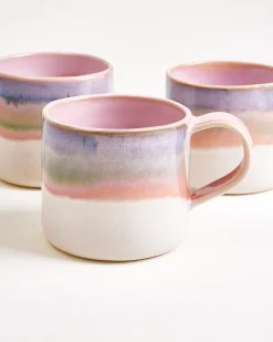 Nódoa Tasse groß dipped rosa blau