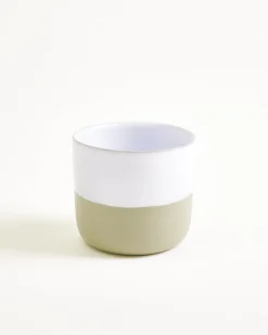 Seda Becher klein salbeigrün weiß