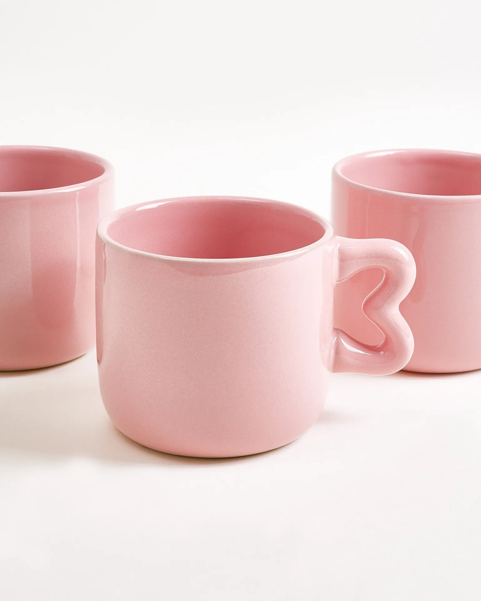 Seia Tasse & Untertasse Herz orange rosa